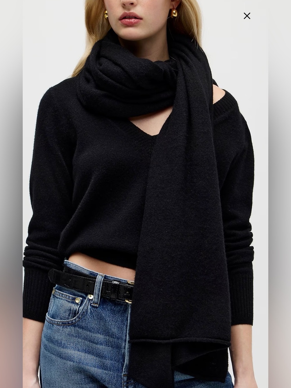 J CREW Oversized cashmere wrap in black OS 79"L x 33"W. $198 K2532